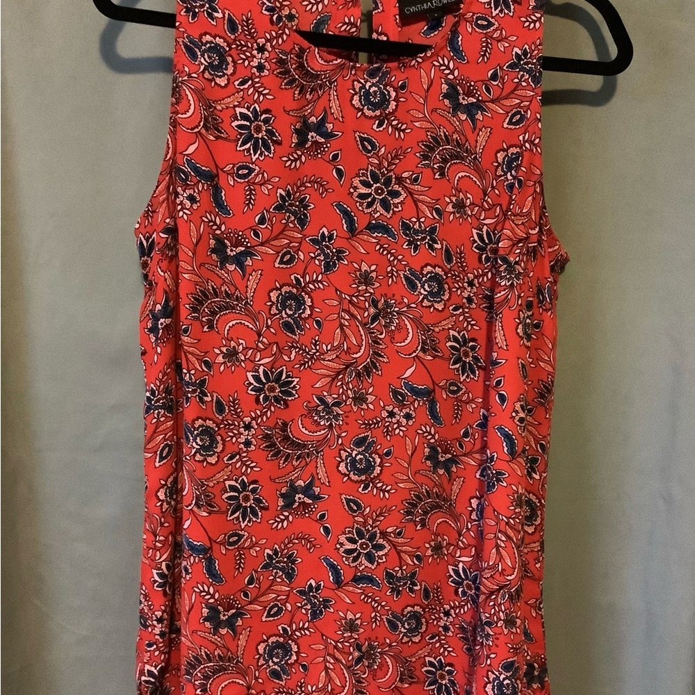 Cynthia Rowley Women's Floral Sleeveless Top - Red